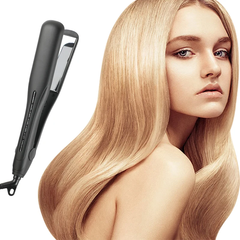 Koofex Flat Work Ironer Plane And Wave 2 In 1 Hot Iron PTC Fast Heating Five Gear Twisted Flat Iron