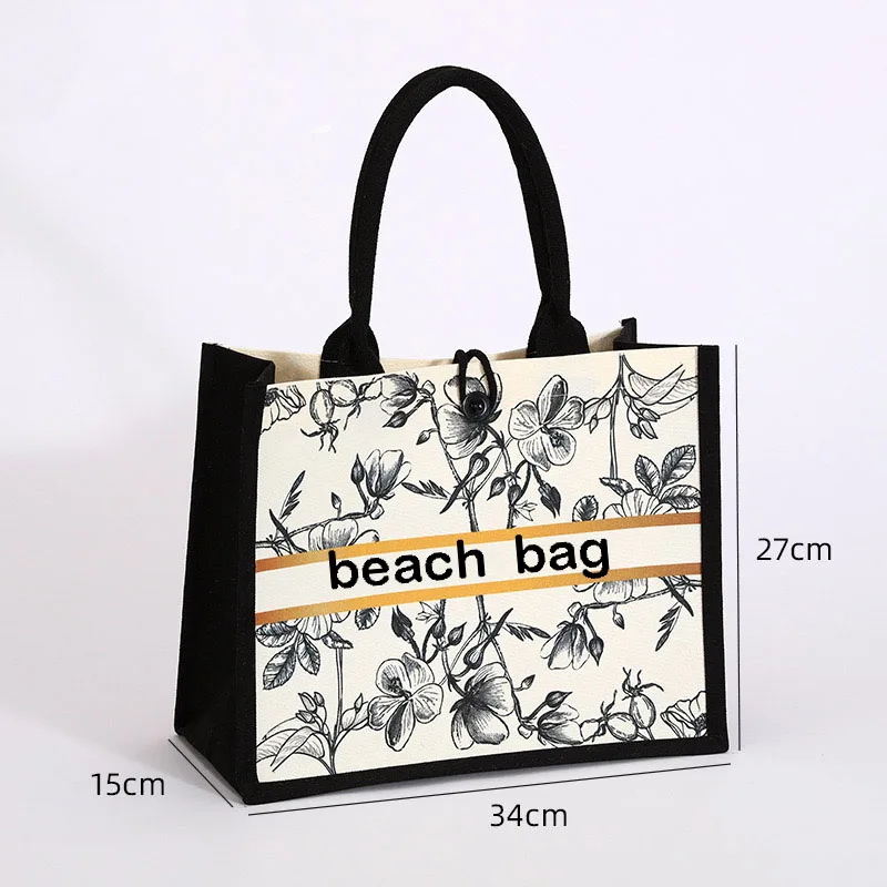 burlap reusable Wholesale weekend custom canvas tote bag large capacity tote gift eco-friendly canvas bag for women shopping
