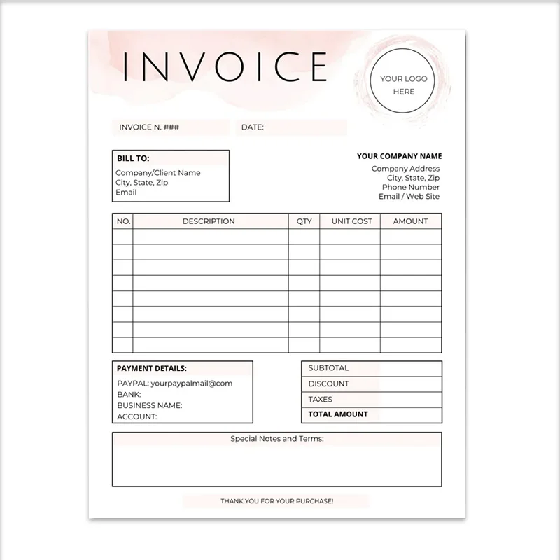 Wholesale Custom Carbonless Bill Receipt Book 2Part 50Sets Sales Book For Commercial Paper