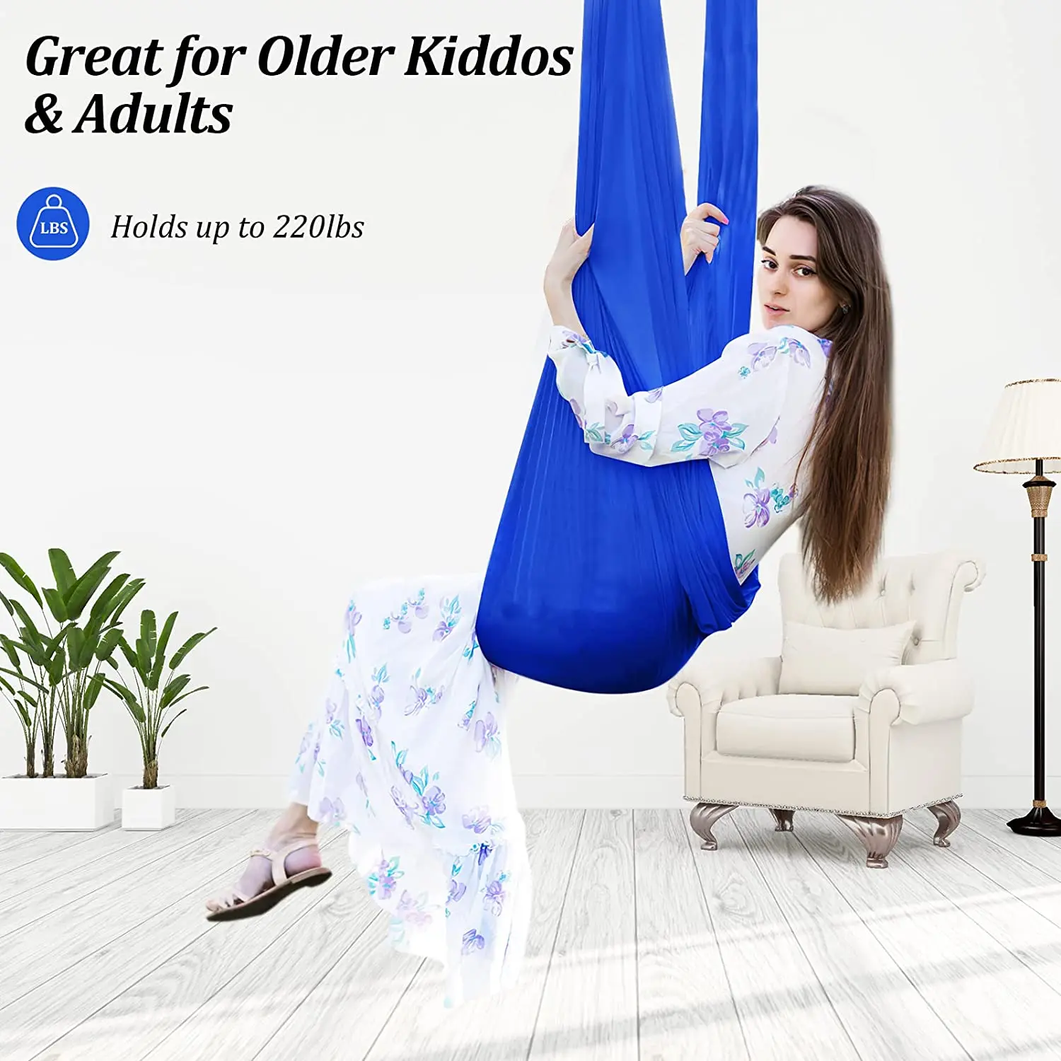 Customized Lightweight Sensory Swing Relief Autism Therapy Yoga Aerial Hammock Swing For Kids Indoor Integration Sensory Swing