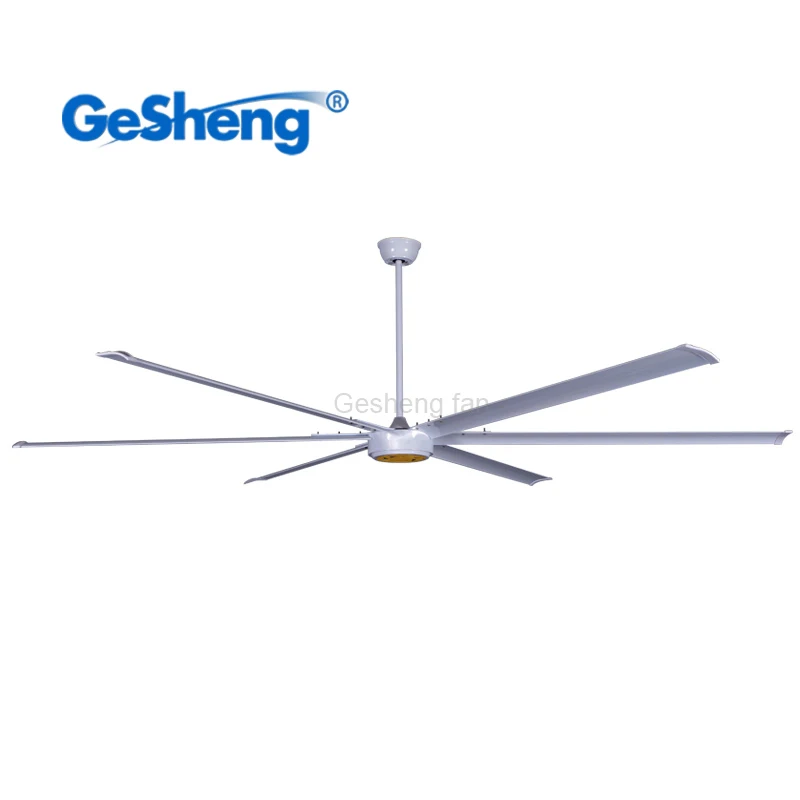 Потолочный вентилятор Gesheng 80 100 дюймов, 6 или 8 железных лопастей, пульт дистанционного управления, торговый центр, завод, инженерная промышленность, потолочный вентилятор