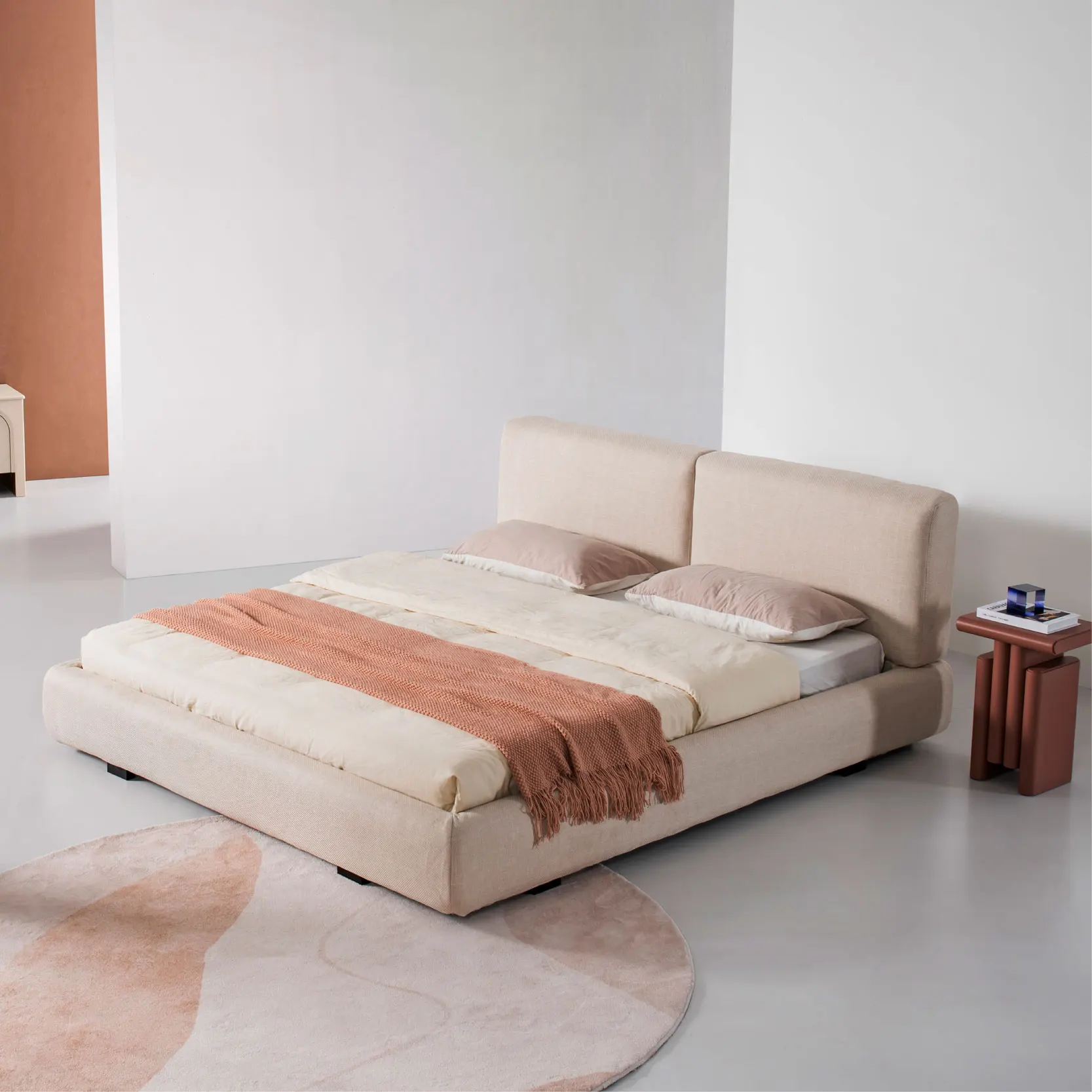 Luxury Bed Upholstered Modern Top Grain Leather Solid Wood Latest Design Bed King Queen Size Soft King Size Bed