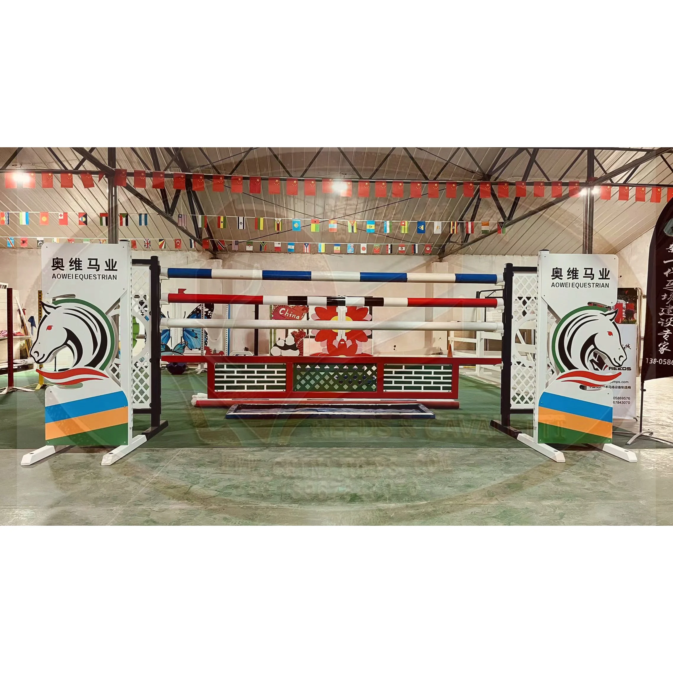 Reeds Grant Prix Show Jump Equipment Whole set customized Aluminum frame for Equestrian competition