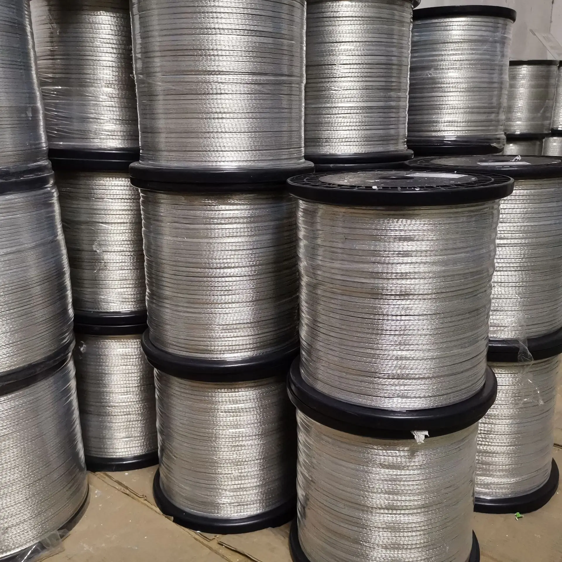 Customized size pv enameled flat braid copper wire cable for busbar bus bar fabrication