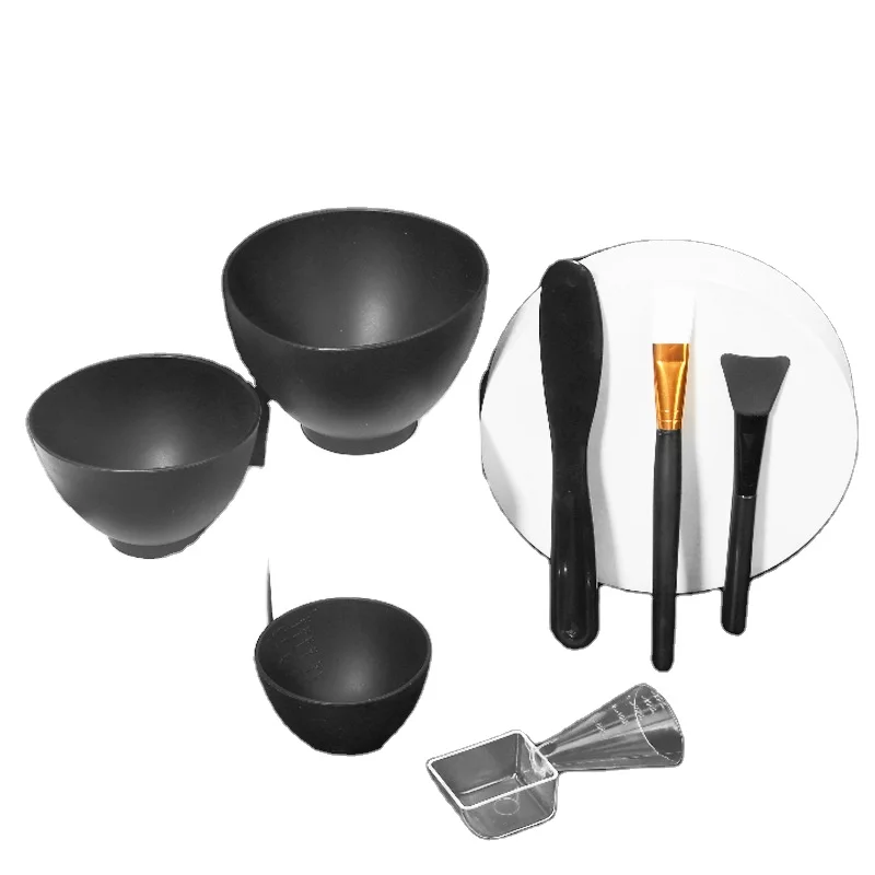 Face Mask Bowl Eco-friendly Silicone Flexible Face Beauty Spa DIY Mask Bowl Set