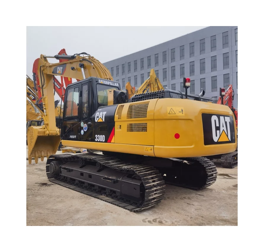 Japan made used cat 330d excavators in china yard for sale Secondhand cat 330d crawler excavators