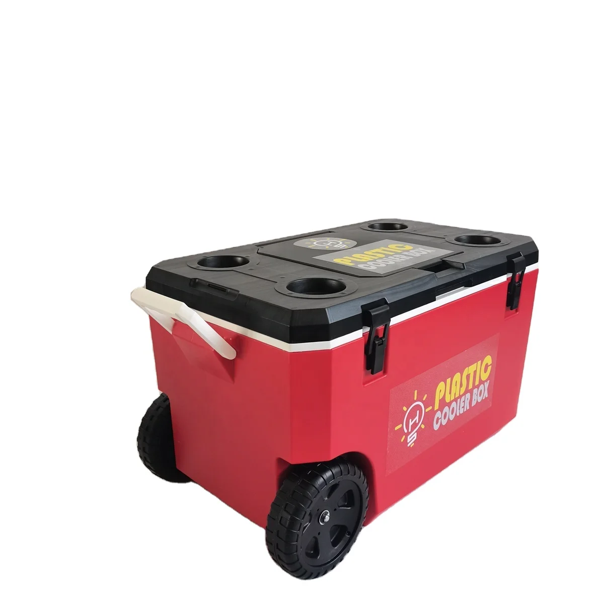 50L Plastic cooler with wheel for Camping Car Freezer with Wheel Camping cool box with Handle Outdoor