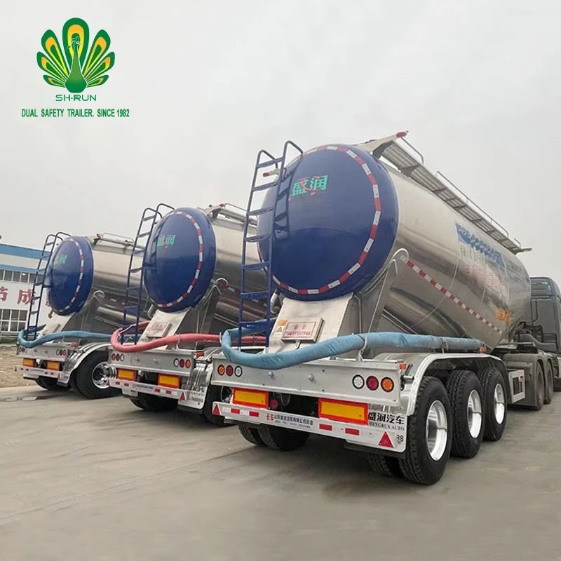  38 Cbm Aluminum Alloy Bulk Cement Tanker Semi Trailer For