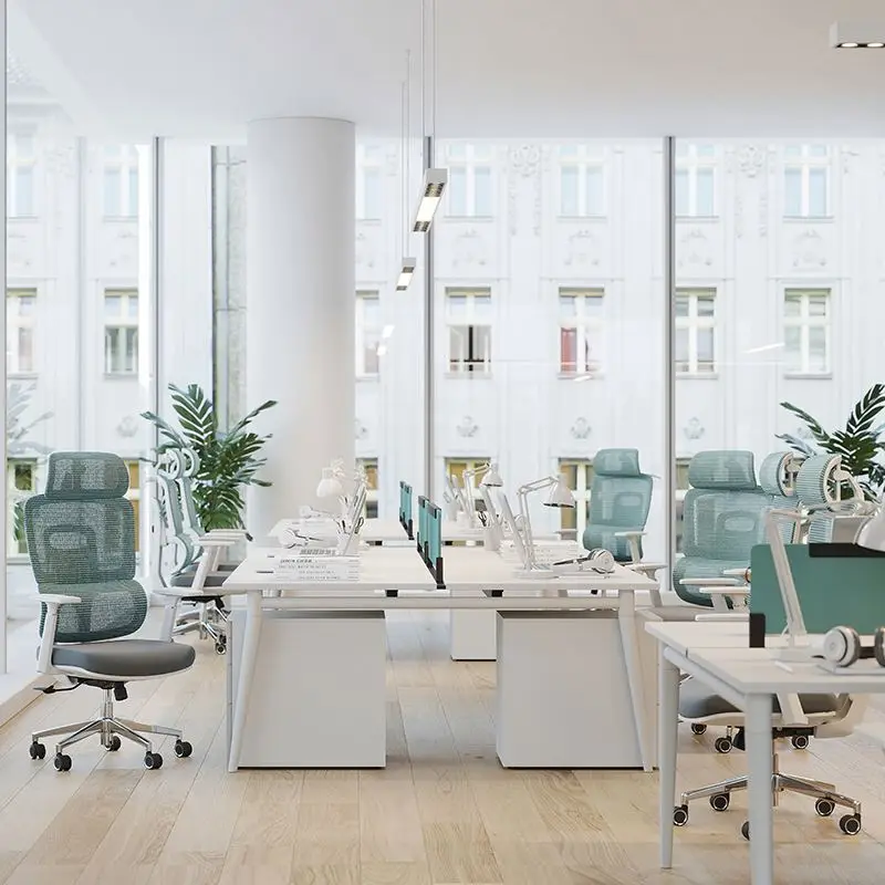 Modern 2024 Factory Price Ergonomic Office Full Mesh Adjustable Headrest Lumbar Support Tiling Ergonomic Lift Mesh Chair