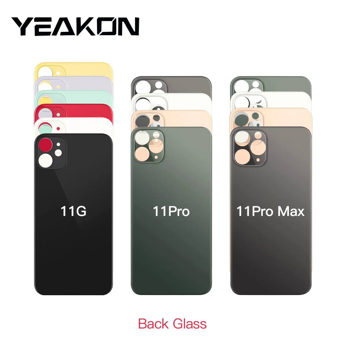 Original Back Glass Replacement for iPhone 11 11Pro 11Pro Max Back Glass Cover Door Housing