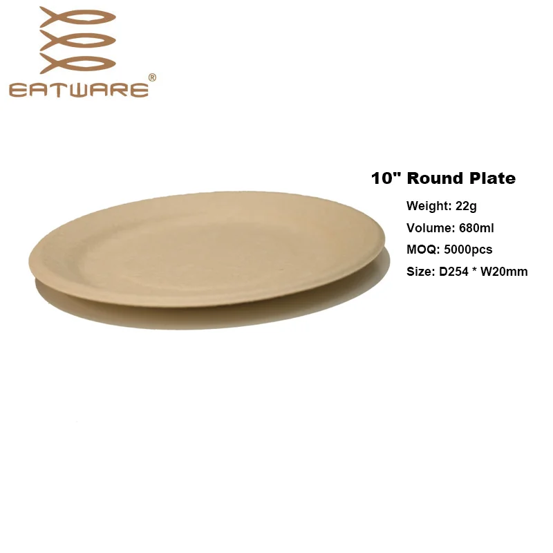 9 Inch Plates 25pcs Pack Eco-Friendly Dish 9inch Dinner Plates