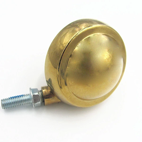 55mm Diameter zinc alloy gold round ball furniture table caster