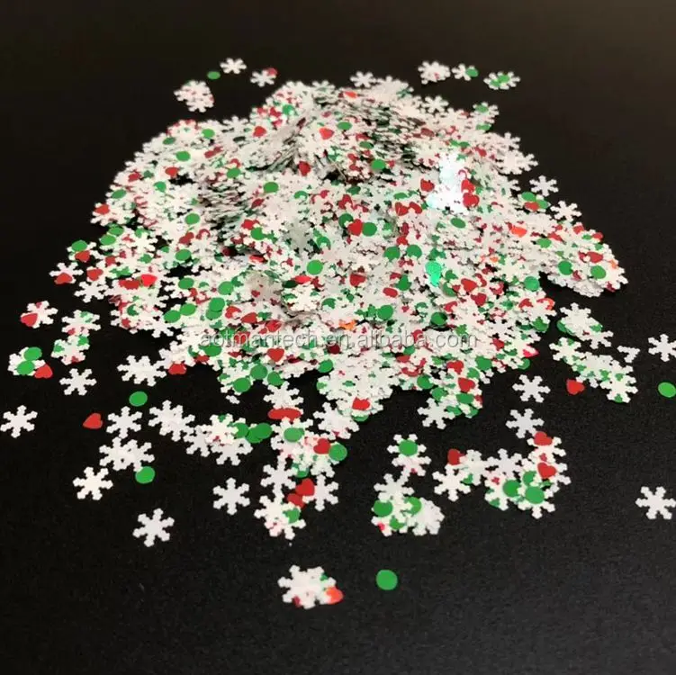 2oz 57 gram shaker jar snowflake glitter shape bulk mickey mouse glitter for Christmas phonecase and tumblers