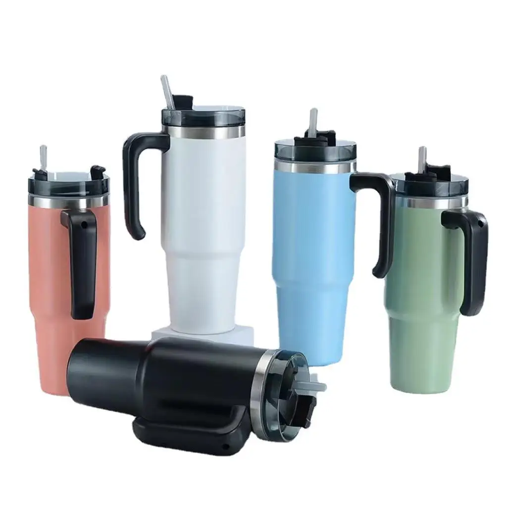 BPA free insulation 20oz 30Oz 40oz Stainless Steel Coffee Tumbler With Straw and Handle Stan--leyes