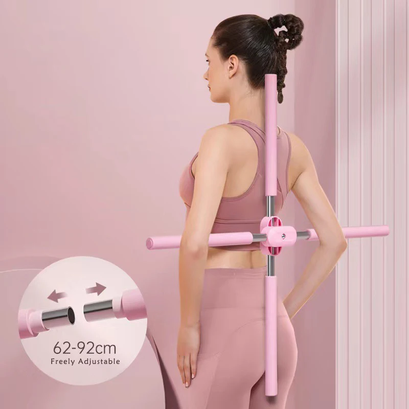 OEM Stretchable Women Men Teenagers Upper Back Brace Yoga Training Posture Sticks Stretching Tool Hunchback Adjustable Corrector