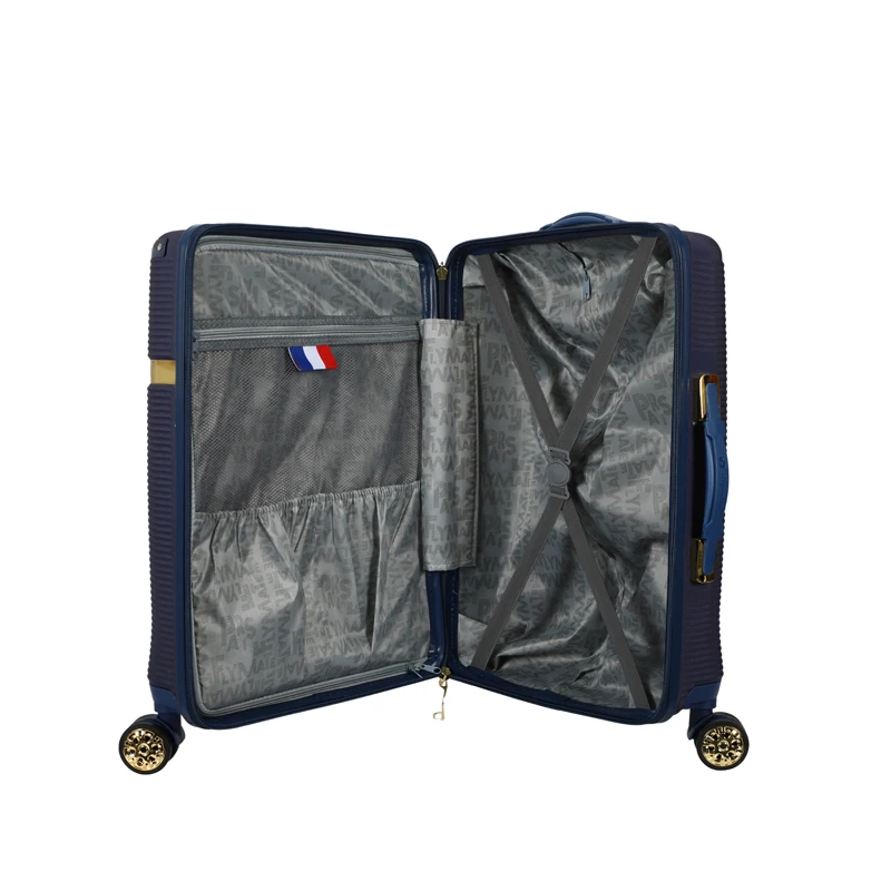 Customized ABS+PP Luggage Travel Durable PP Trolley Suitcase Rolling Hard