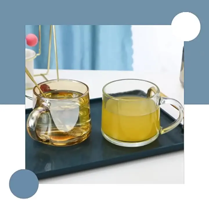 Simple Glass Coffee Cup High Beauty Summer Cold Drink Juice Cup