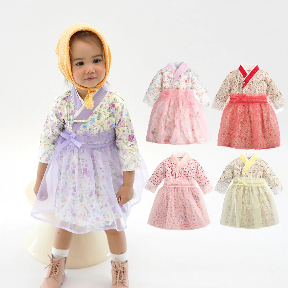 Весенняя одежда для девочек Hanbok детское праздничное
