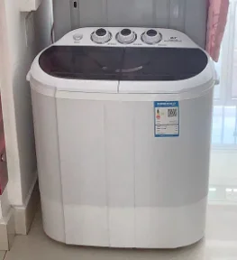 Semi automatic washing machine, large capacity household double cylinder double barrel wave wheel, small swing drying