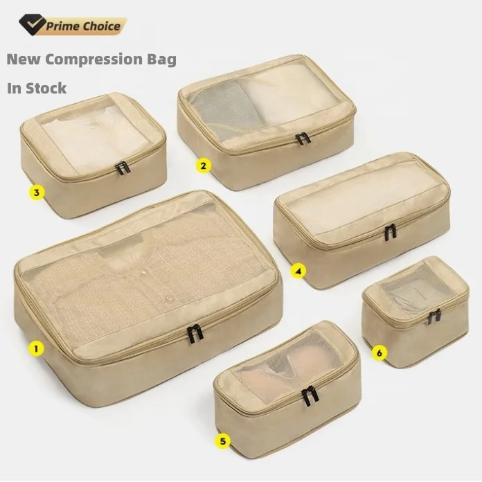 Low MOQ 6Pcs Set Travel Luggage Organizer Packing Wholesale Price Packing Cubes Set For Travel Packing Cube Set