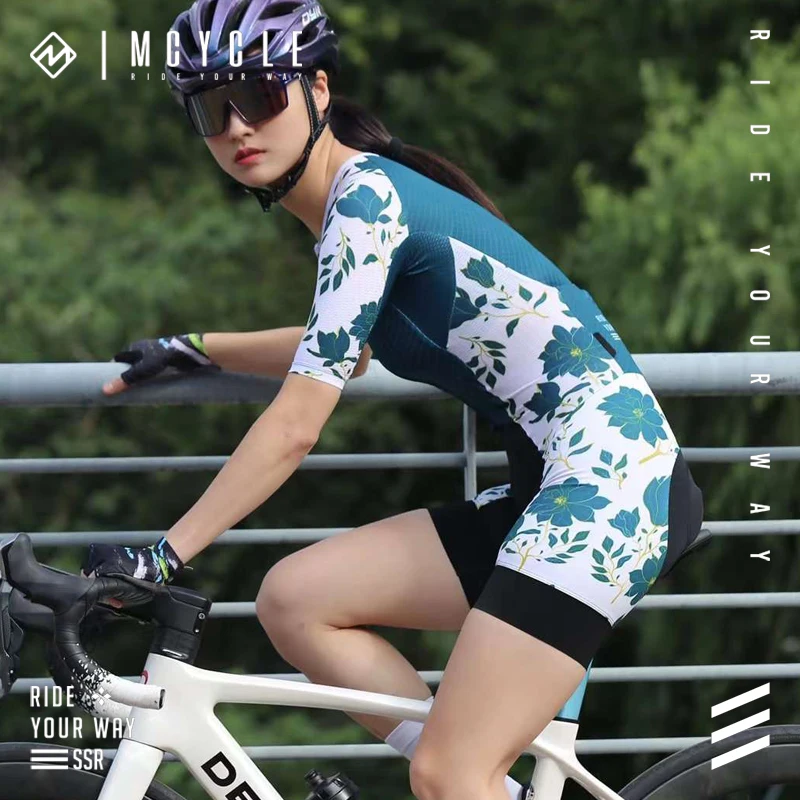 Mcycle Breathable Cycling Skin Suit Custom Triathlon Bicycle Jumpsuit Short Sleeve Women Cycling Triathlon Suit