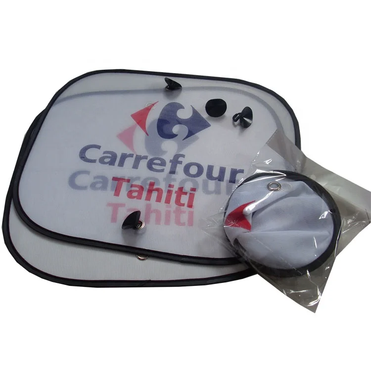 Car window sun shades with custom message printing Car Window Sunshade Foldable Sun Windshield Shade UV Protection for Kids