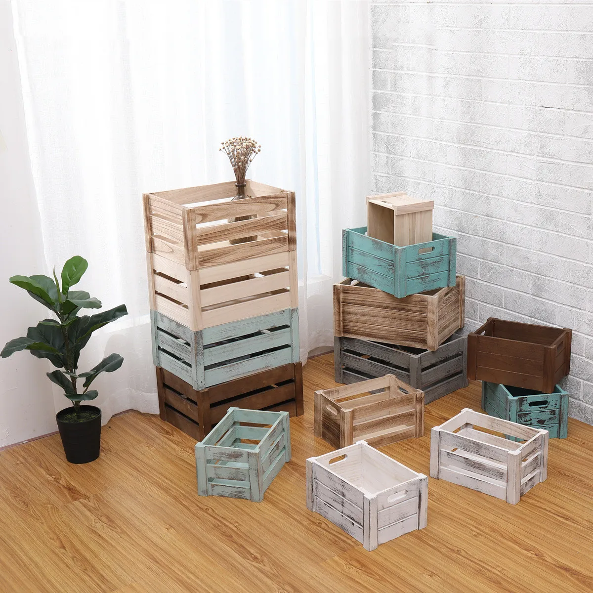 
wholesale wooden crates small wooden stoarge boxes wholesale arts crafts case for Home Decoration 