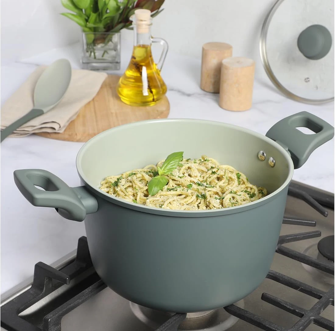 Hot sale Forged aluminum cookware pot set kitchen cooking pot set cookware non stick pan cookware sets Non Stick coating frypan