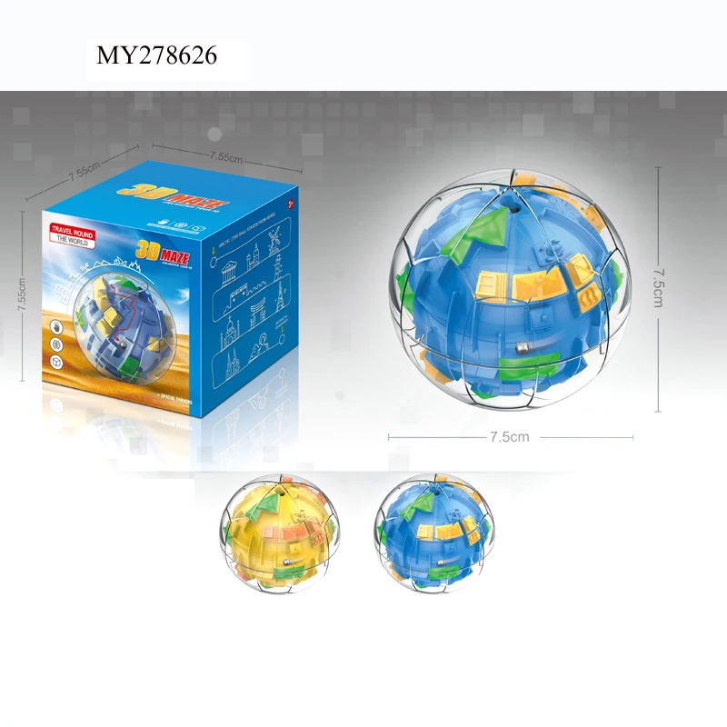 earth map design Maze Ball Mini 3D Magic Puzzle Intelligence & Idea Maze Game Toys