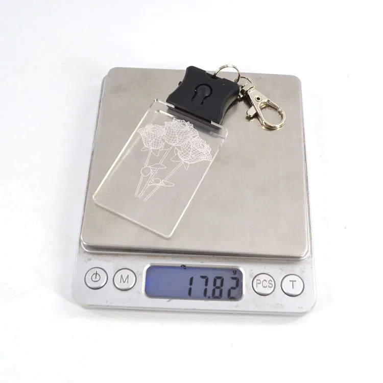 
Promotional Logo Laser Acrylic Led Glow Keychain 