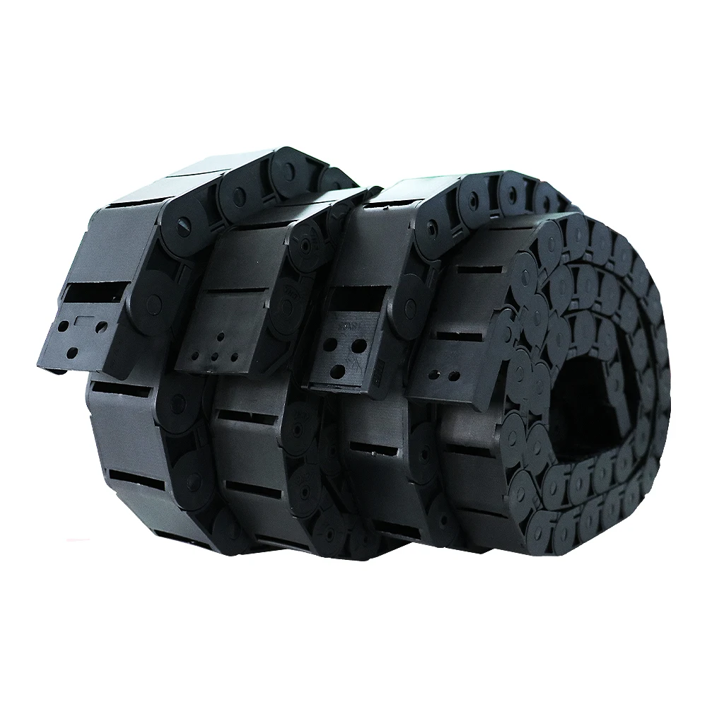 Plastic nylon drag chain reinforced cable trough 18 * 37 bridge machine tool engraving machine threading tank chain track