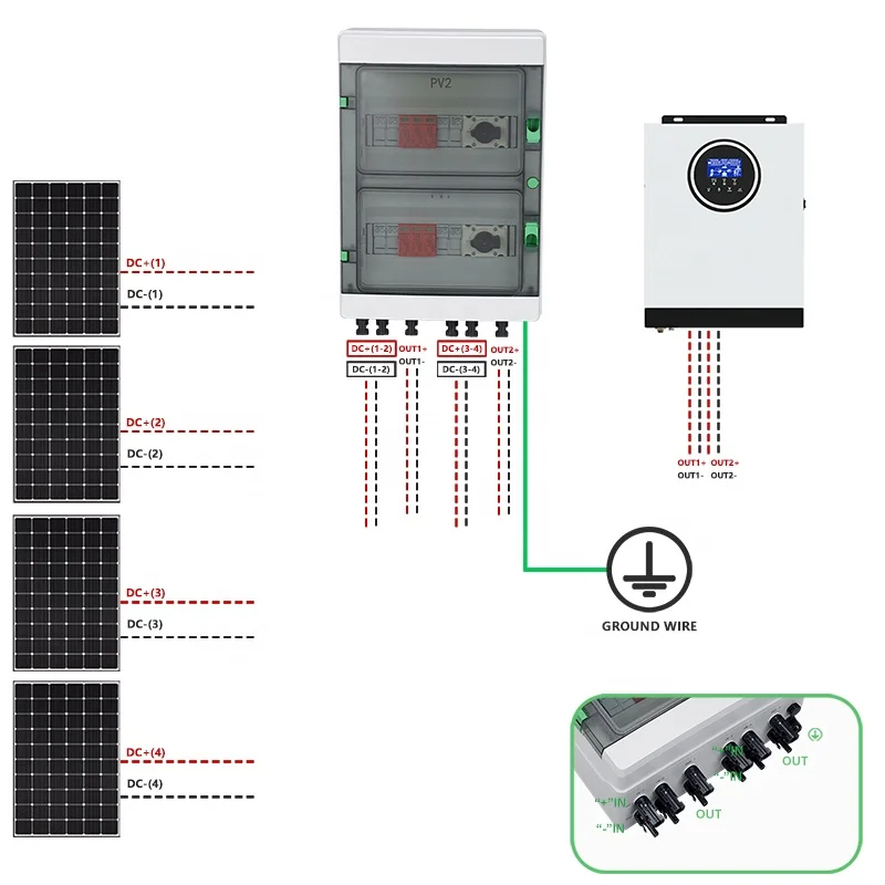 CNLonQcom 4-2 1000V 32A 4 In 2 Out Solar Plastic IP65 Waterproof Box | Durable ABS Material 4 Strings Combiner Box