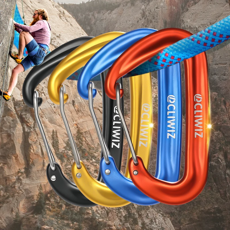 JRSGS 7075 Aluminium Carabiner Clips 12KN Ultra-Light Climbing Carabiner Customized the LOGO Snap Hooks S7801S