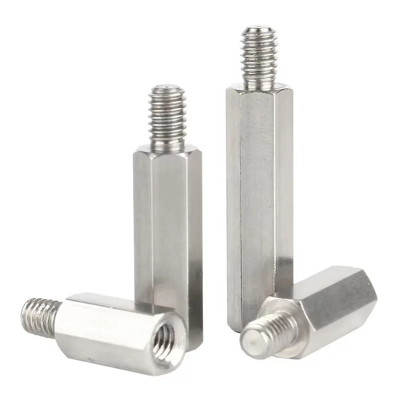 Double-pass Hexagonal Column Stainless Steel Purecopper Brass Zinc Plated Male Female Thread Spacer Pcb Cylinder Hex Standoffs