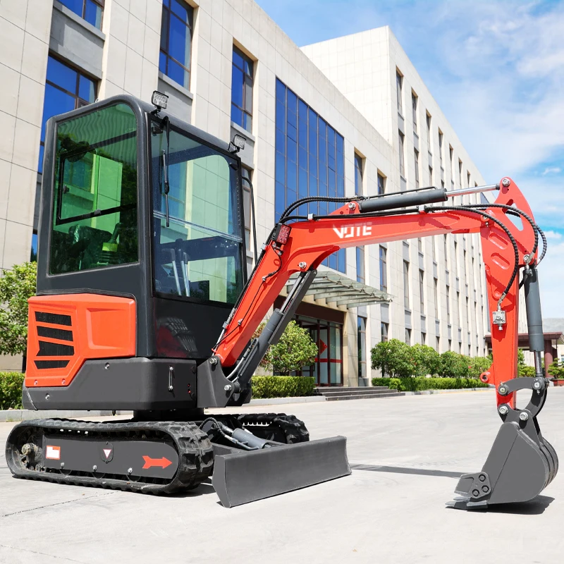 Free Shipping Mini Excavator 2 Ton EPA Euro 5 Kubota Engine Crawler Digger Farm Used Chinese Machine 1 Ton Mini Excavator