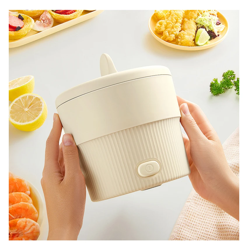 Electric Skillets For Student Dormitory Gift Frying Non Stick Portable Mult-Function Electric Pot Cooking With Phone Holder