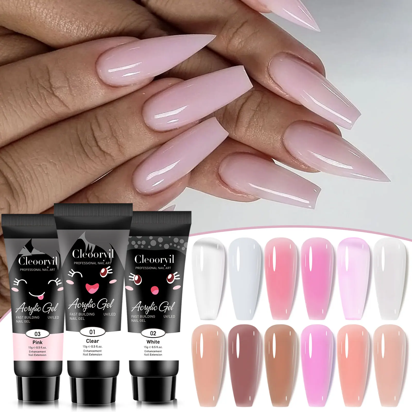 Misscheering 30 мл быстросохнущий однотонный усилитель пальцев поли акрил гель для ногтей камуфляж светодиодный жесткий