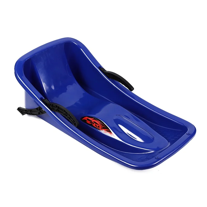 Downhill Sprinter Flexible Kids Toddler Plastic Cold-Resistant Toboggan Snow Sled with Pull Rope and Handles