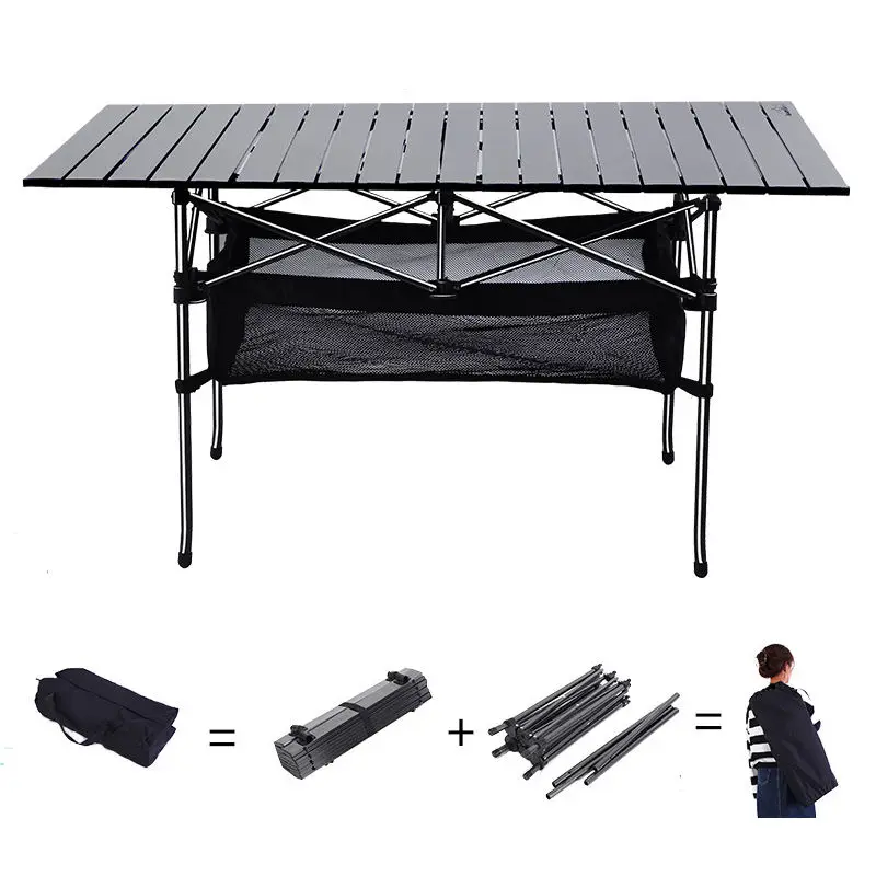 Camping Table and Chair Set Outdoor Folding Foldable Portable Table Aluminum Alloy Picnic Dining Table