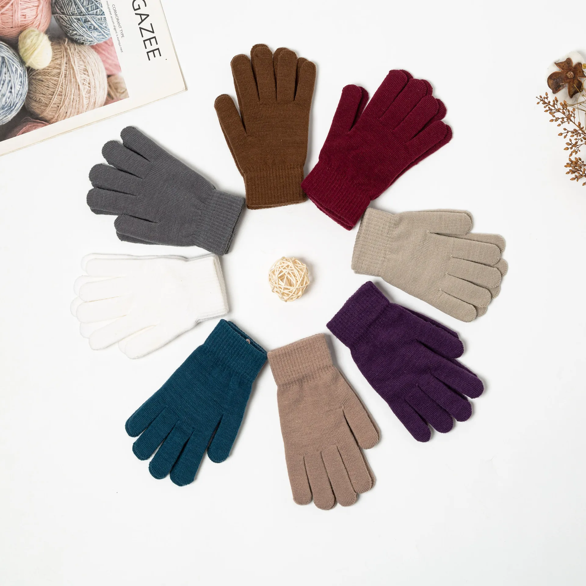 Горячая Распродажа 2022 теплые зимние вязаные спортивные перчатки с защитой от холода и плюша для мужчин