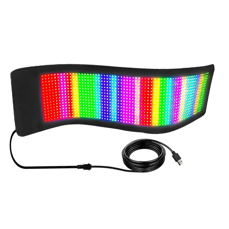 New App Control Flexible Led Sign Board Programmable Messages Scrolling Led Display flexible For Cars Digital Display