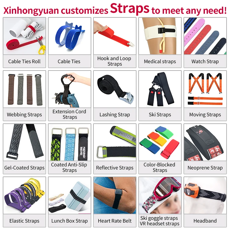 Velcroes Strap Heavy Duty Self Locking Flexible Fabric Wire Management Luggage Hook And Loop Buckle Cable Tie Cinch Strap
