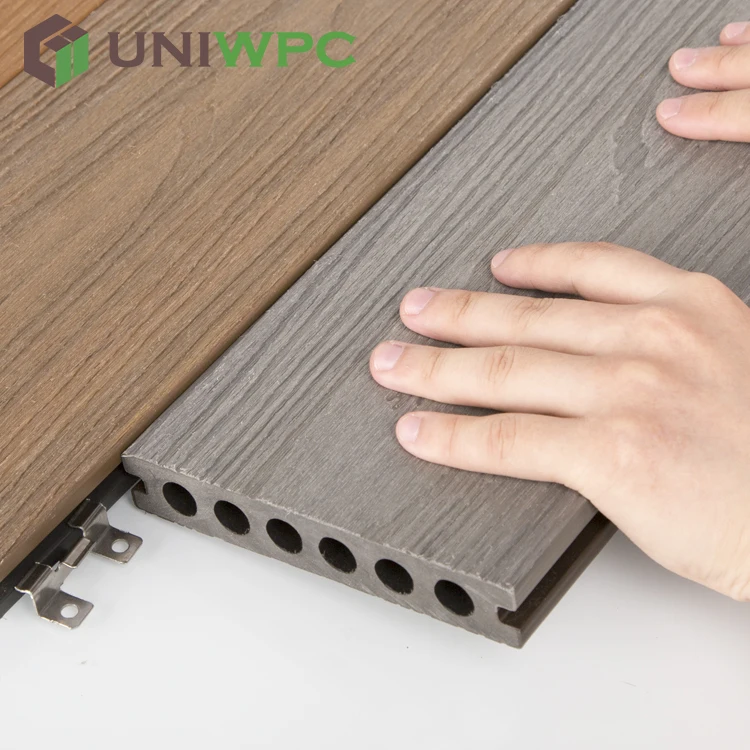Производство Wpc Tarima Compuesta бесплатное обслуживание древесно-пластиковые композитные настенные доски напольные Твердые соэкструзионные настил