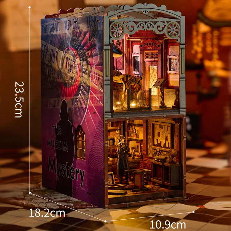 IIECREATE 3D Wooden Education Toys SL-26 The Museum Mystery  Book Nook