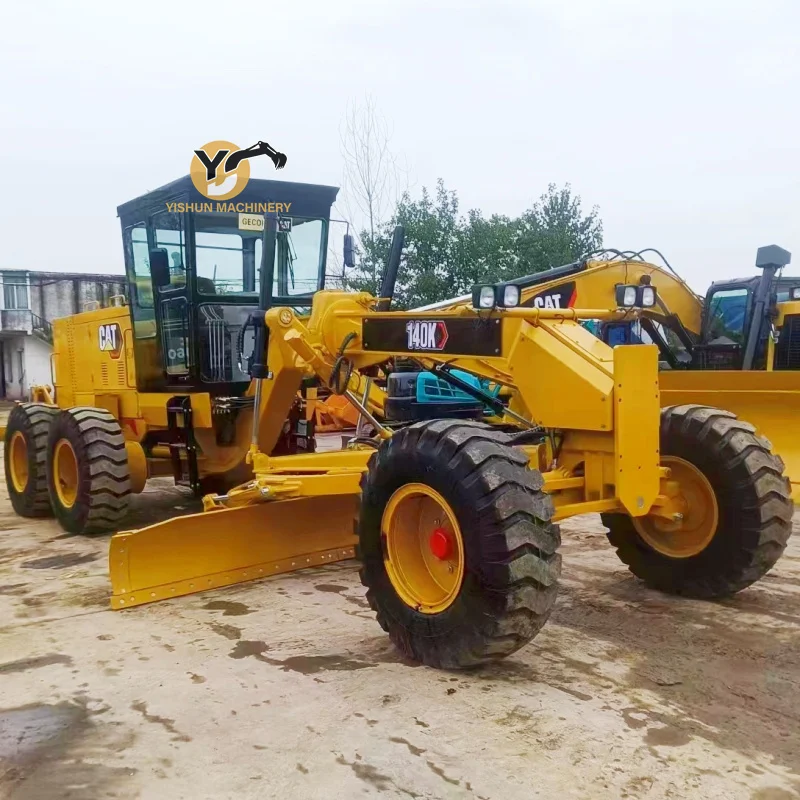 Простое техническое обслуживание гусеничной машины Yishun CAT140 Подержанный автогрейдер для строительства