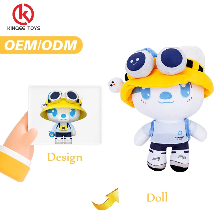 Kinqee Custom Made Soft Stuffed Animals cute Plush logo toy Keychain OEM ODM Custom Plushies Doll