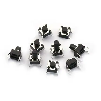 100pcs / 10 models 6*6 Light micro touch Switch sets Push Button Switch Kit , Height: 4.3MM - 13MM DIP 4Pin 6x6 Keys Tact ON/OFF