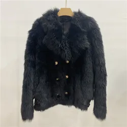 Wholesale custom trendy professional made 2021 quality ladies winter tuscana fur short coats