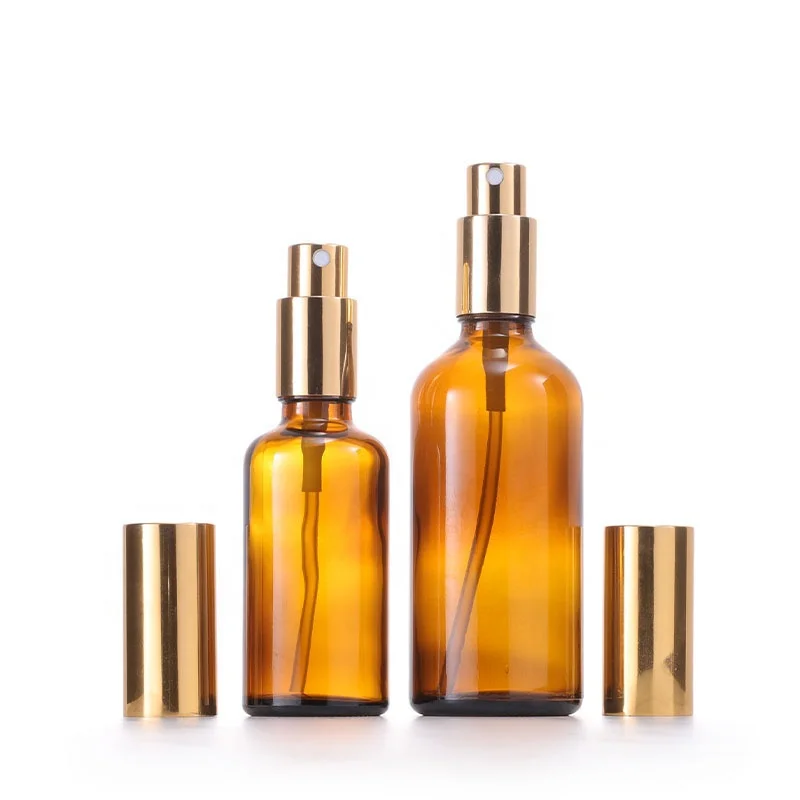 5ml 10ml 15ml 30ml 50ml 100ml 2oz 4OZ fine mist amber glass spray perfume bottle with aluminum sprayer lotion pump cheap price