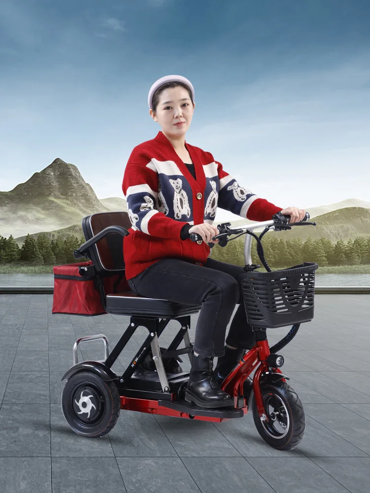 Folding Electric Tricycle for Products Adult Motorcycle for Seniors Mobility Scooters disabled Three Wheeler Trike